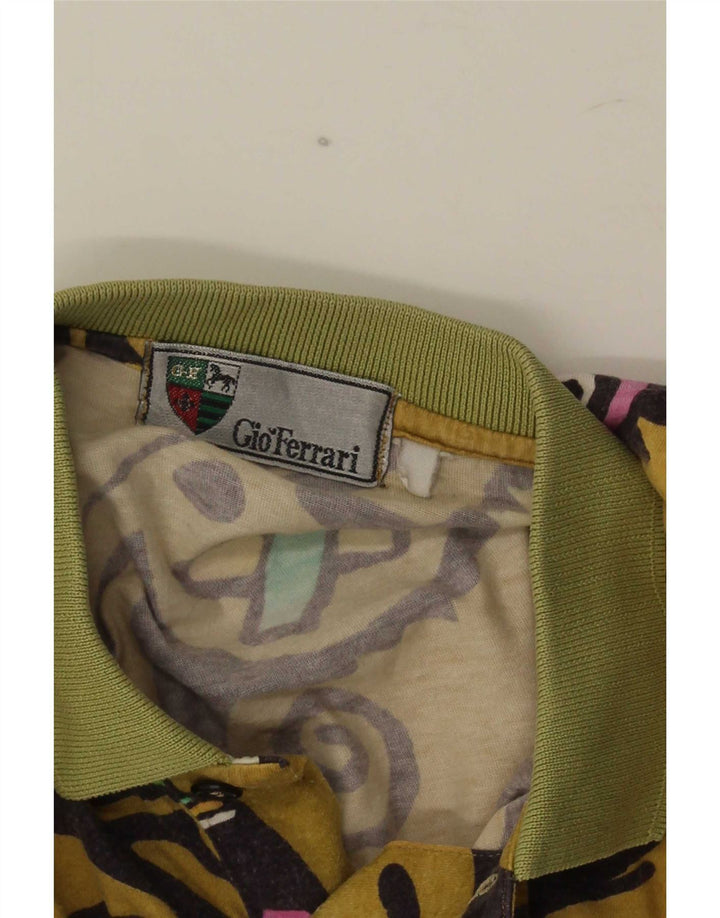 gio ferrari Polo Homme Jaune Moyen Géométrique