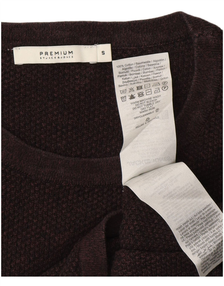 JACK & JONES Haut Homme Manches Longues Petit Coton Bordeaux