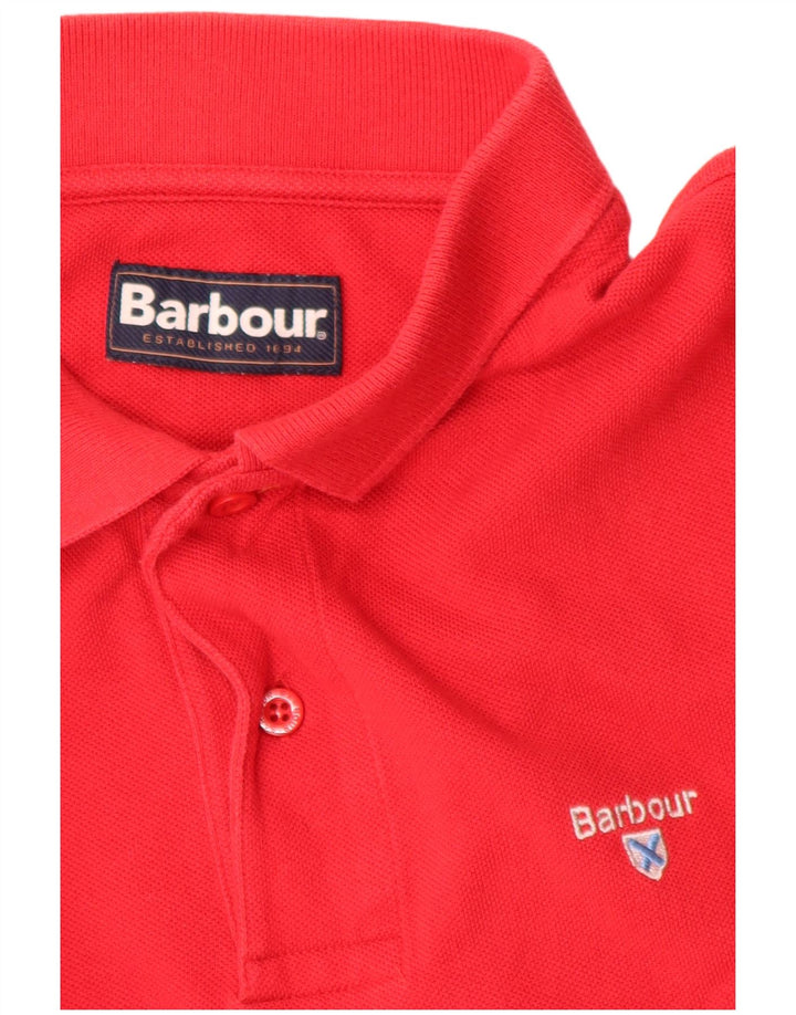Barbour Polo Homme Grand Coton Rouge
