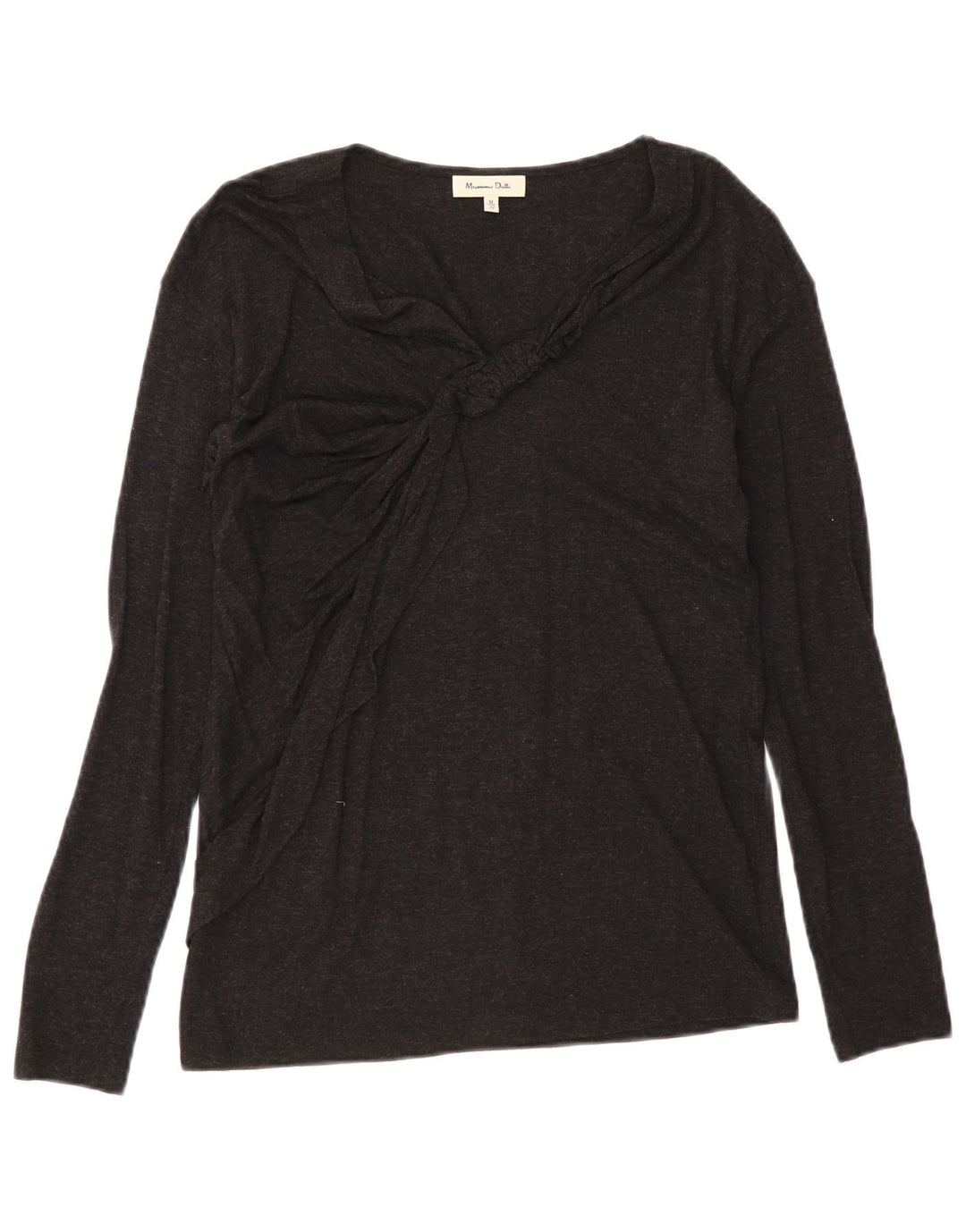 Massimo Dutti Haut à manches longues pour femme UK 12 Medium Noir