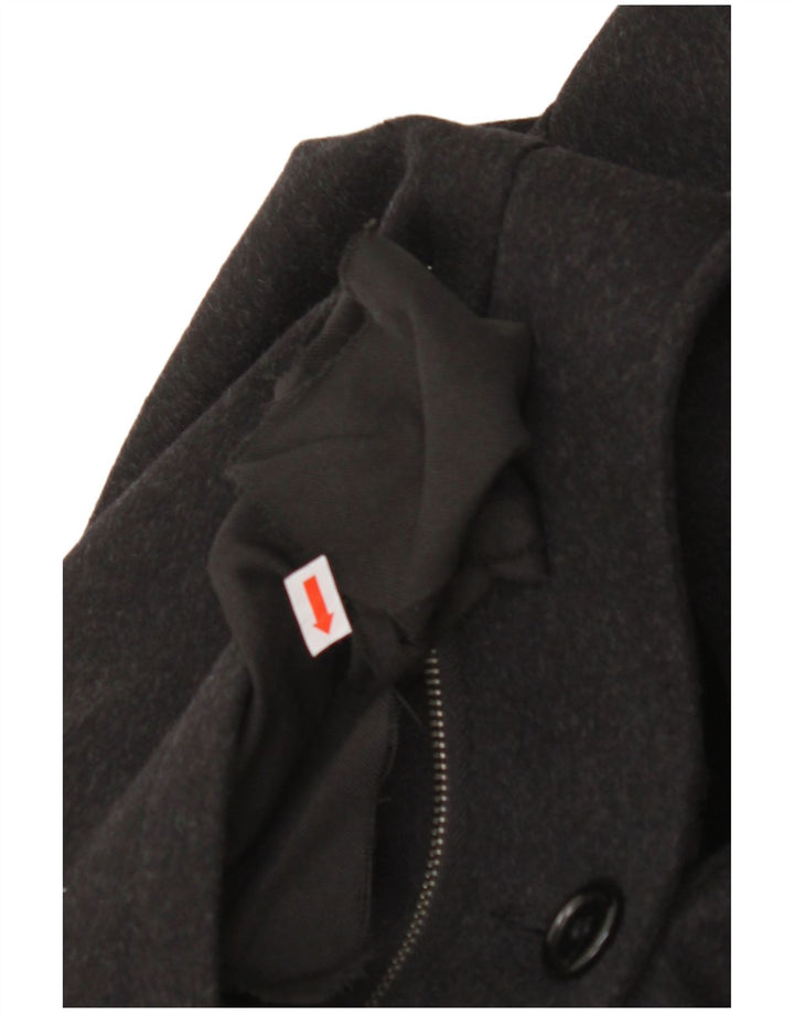 PIERRE CARDIN Mens Overcoat IT 60 5XL Black Wool