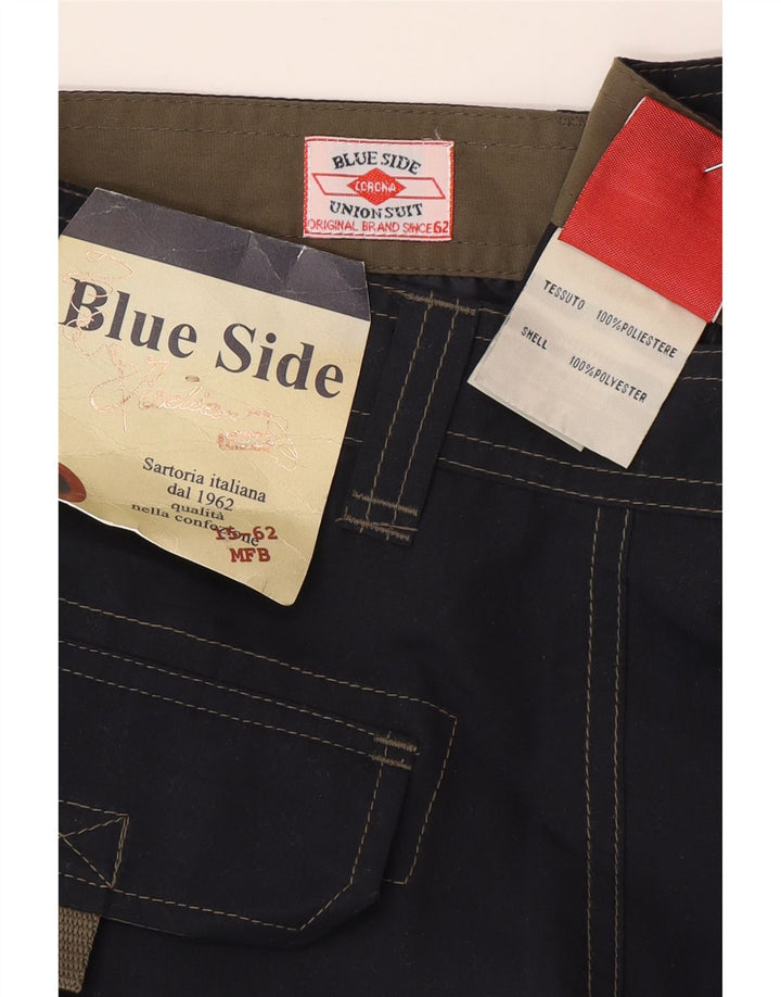 Short cargo pour hommes Blue Side Large W34 Polyester bleu marine