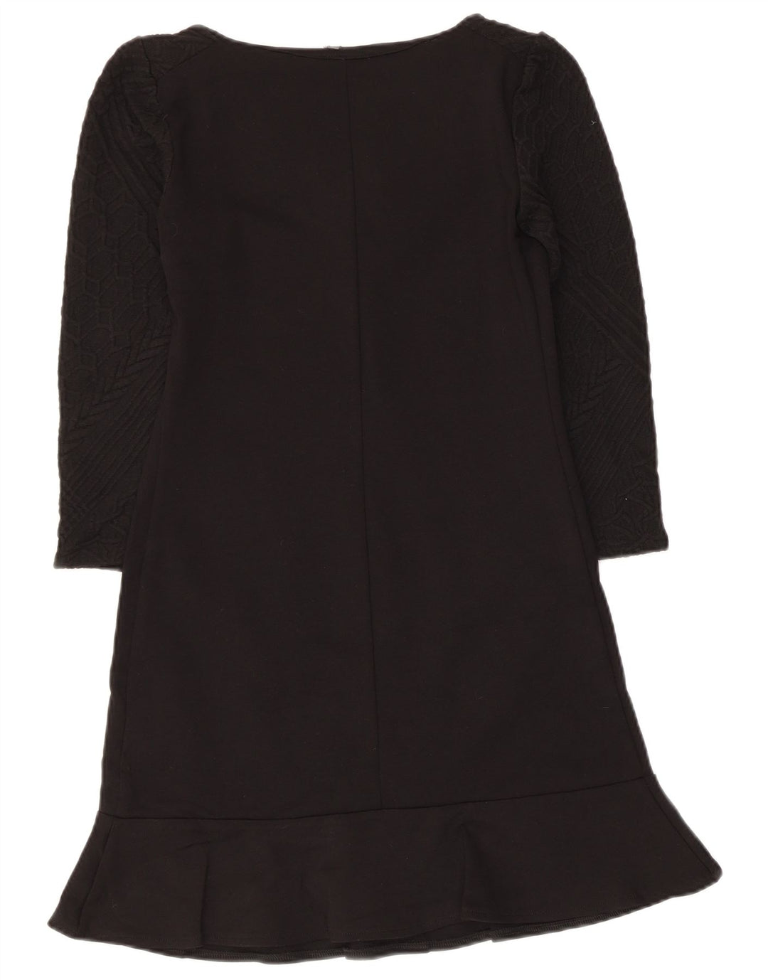 Naf Naf Robe basique à manches 3/4 pour femme UK 8 Small Noir Viscose