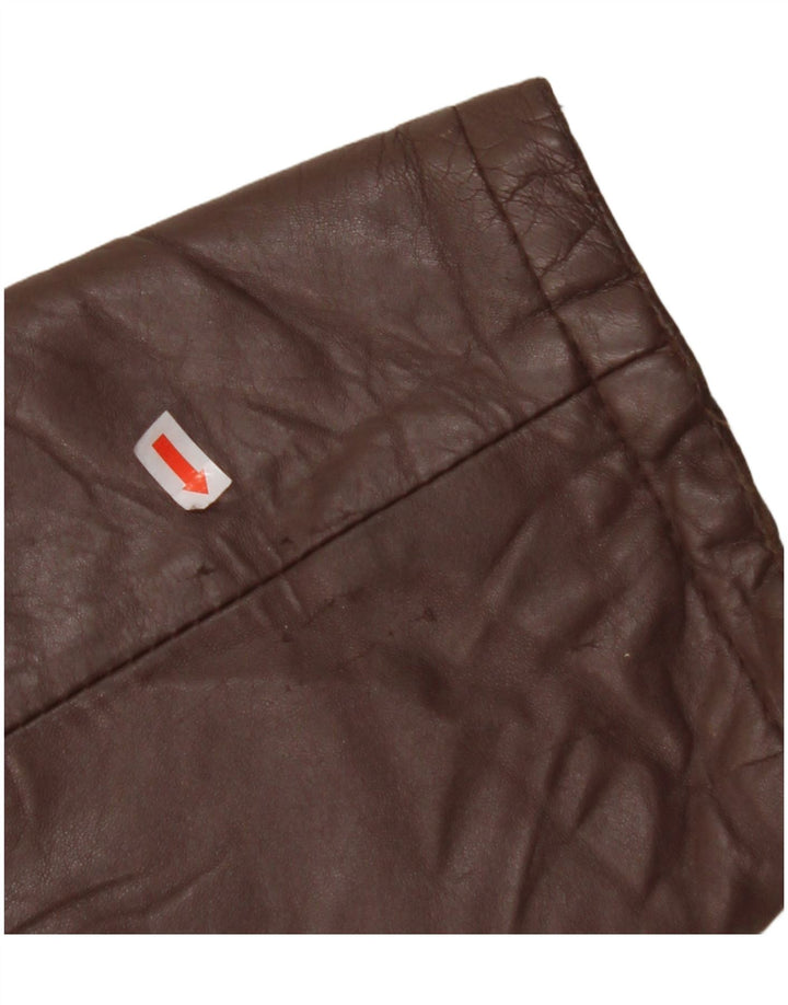 VINTAGE Veste en cuir homme IT 56 3XL Marron