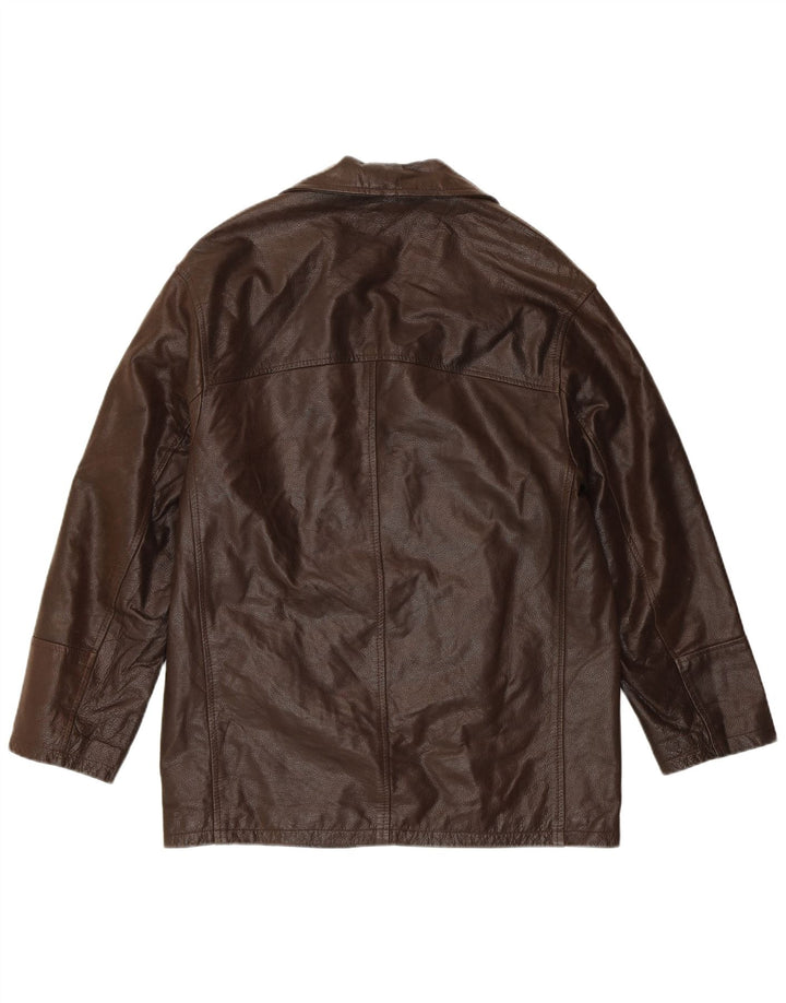 CONBIPEL Veste en Cuir Homme IT 46 Petit Cuir Marron Classique