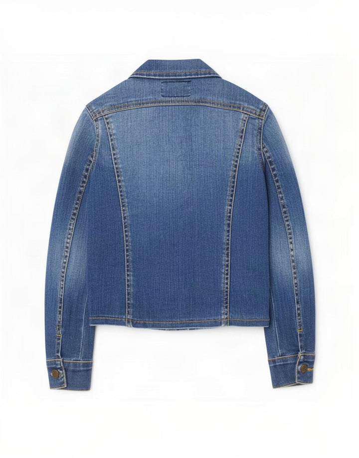 Lee Veste en Jean Fille 7-8 Ans XS Bleu Coton
