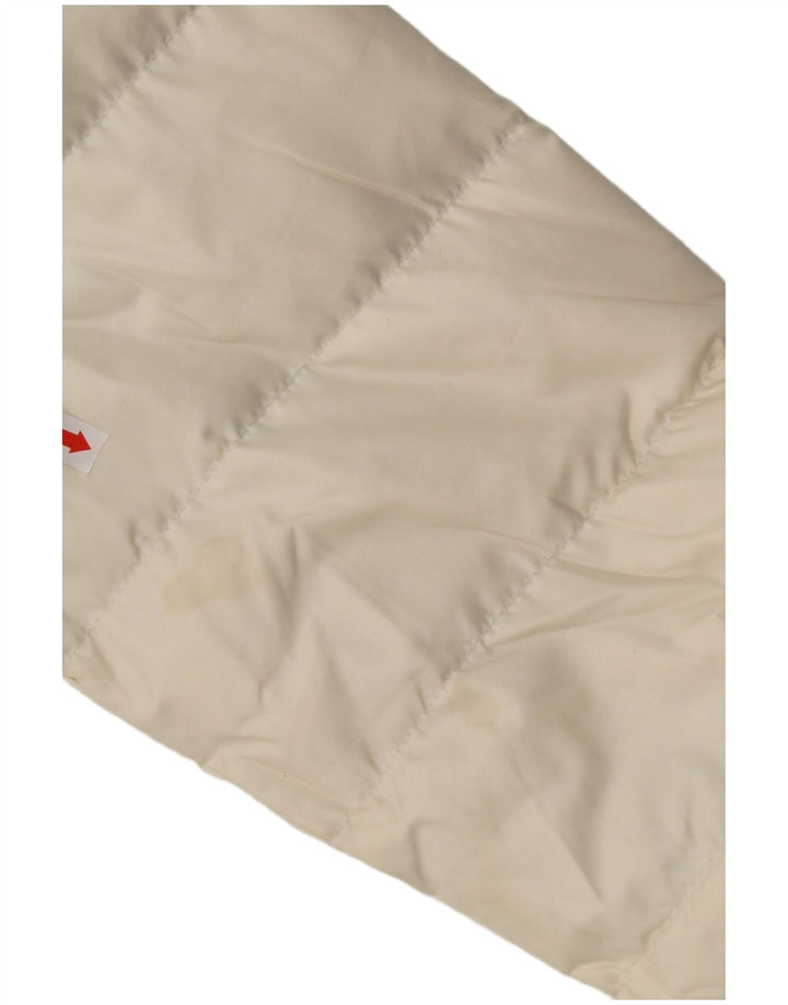 CALVIN KLEIN Veste matelassée à capuche pour femme UK 14 Medium Off White Polyester