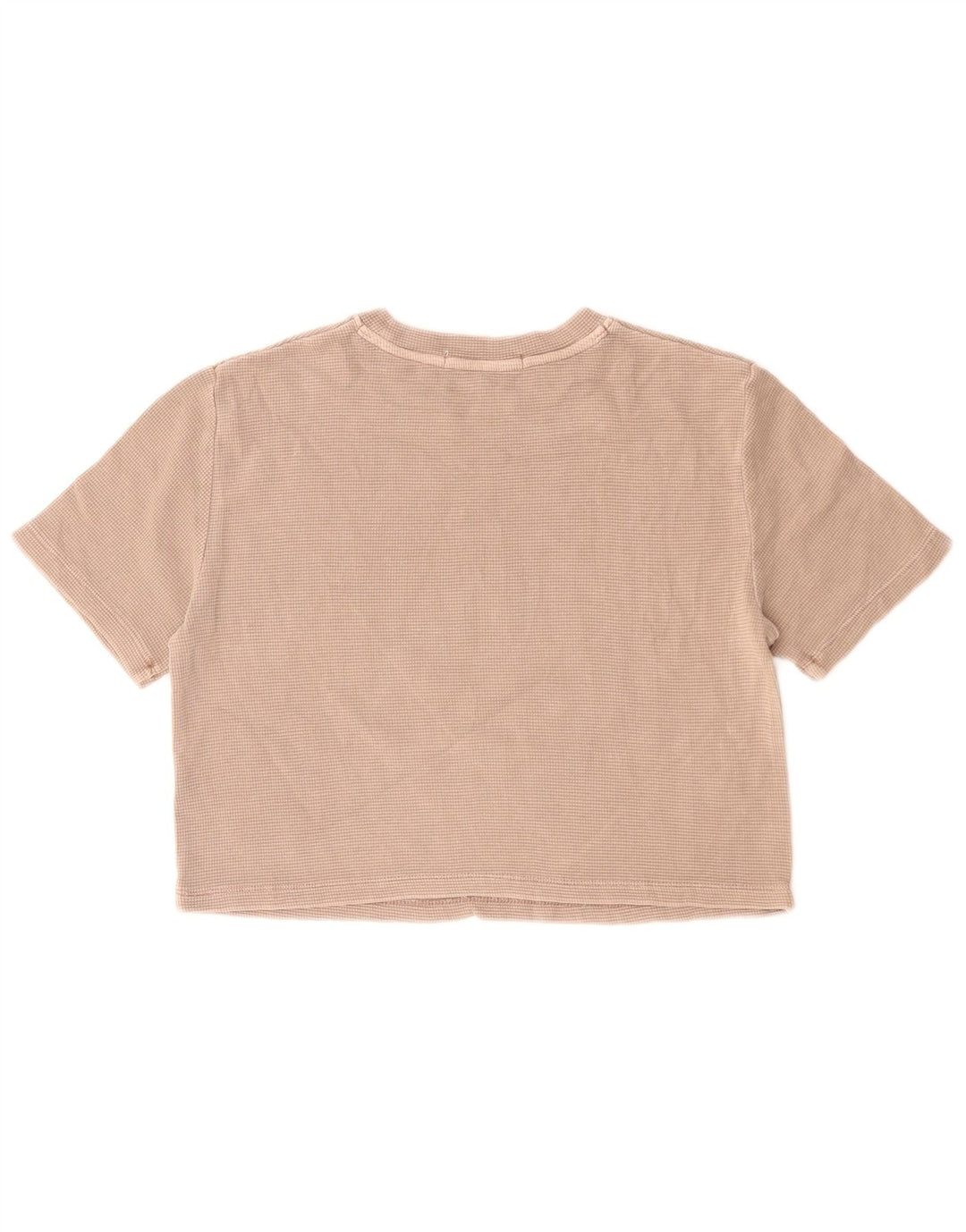 CALVIN KLEIN JEANS T-Shirt Court Femme UK 10 Petit Coton Beige