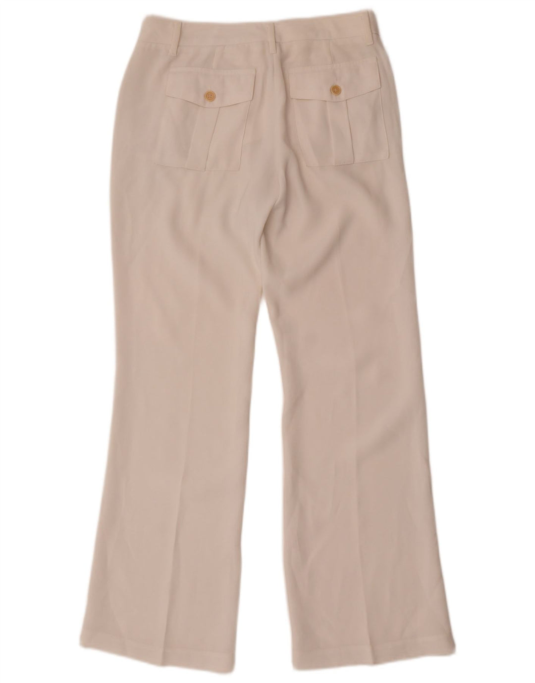 Benetton Pantalon Chino Bootcut Femme W28 L30 Blanc