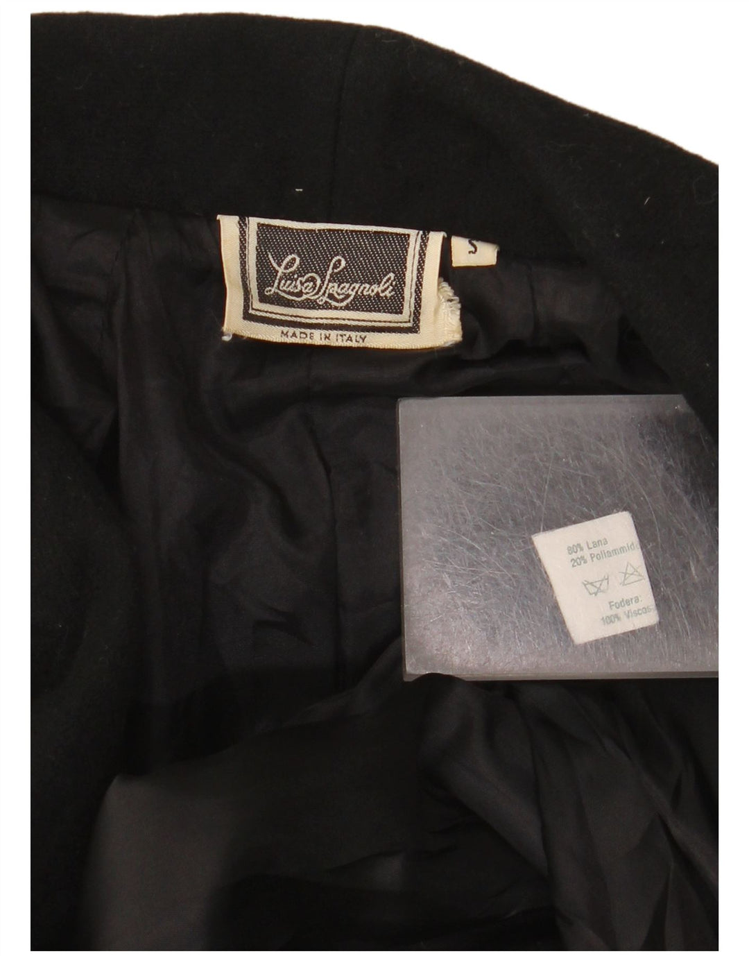 Luisa Spagnoli Veste blazer militaire surdimensionnée pour femme UK 10 Petit Noir