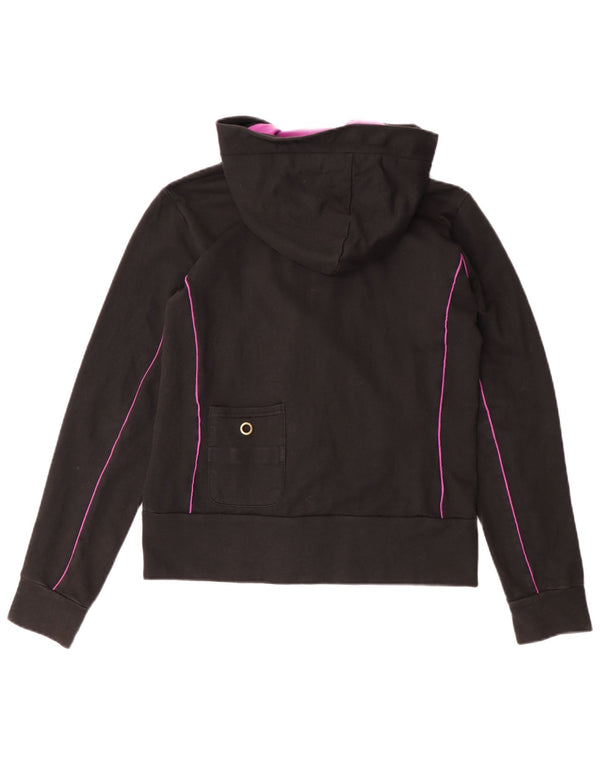 PUMA Pull à capuche zippé pour femme UK 12 Coton noir moyen