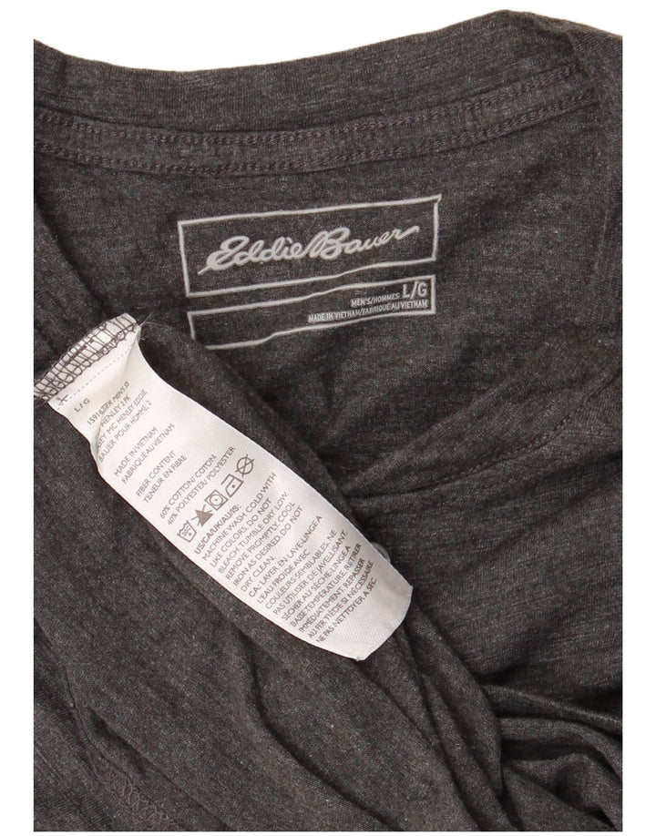 EDDIE BAUER T-Shirt Homme Haut Large Gris Coton