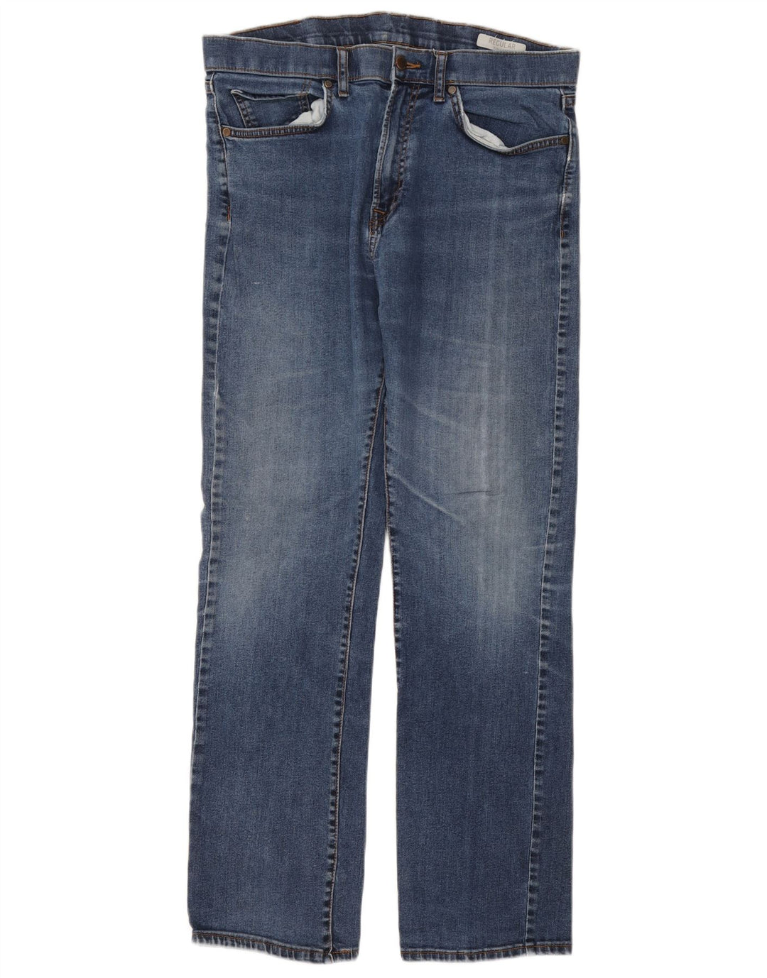 Marks & Spencer Jean droit régulier pour homme W36 L33 bleu coton