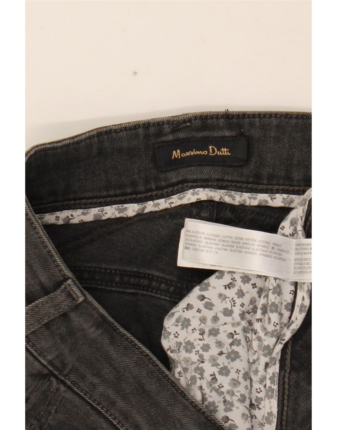 Massimo Dutti Jean Slim Femme W29 L33 Gris Coton