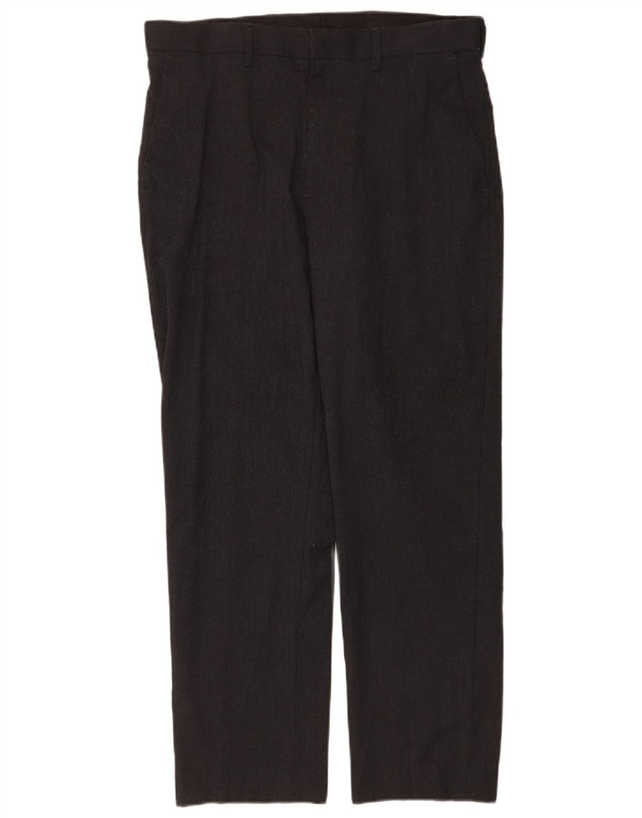 Marks & Spencer Pantalon Chino Droit Homme W32 L29 Gris Moucheté