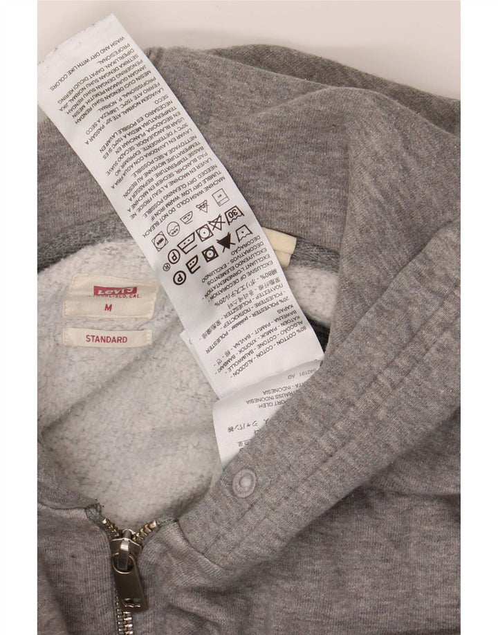 LEVI'S Mens Standard Fit Zip Hoodie Sweater Medium Grey Cotton Vintage Levi's and Second-Hand Levi's from Messina Hembry 