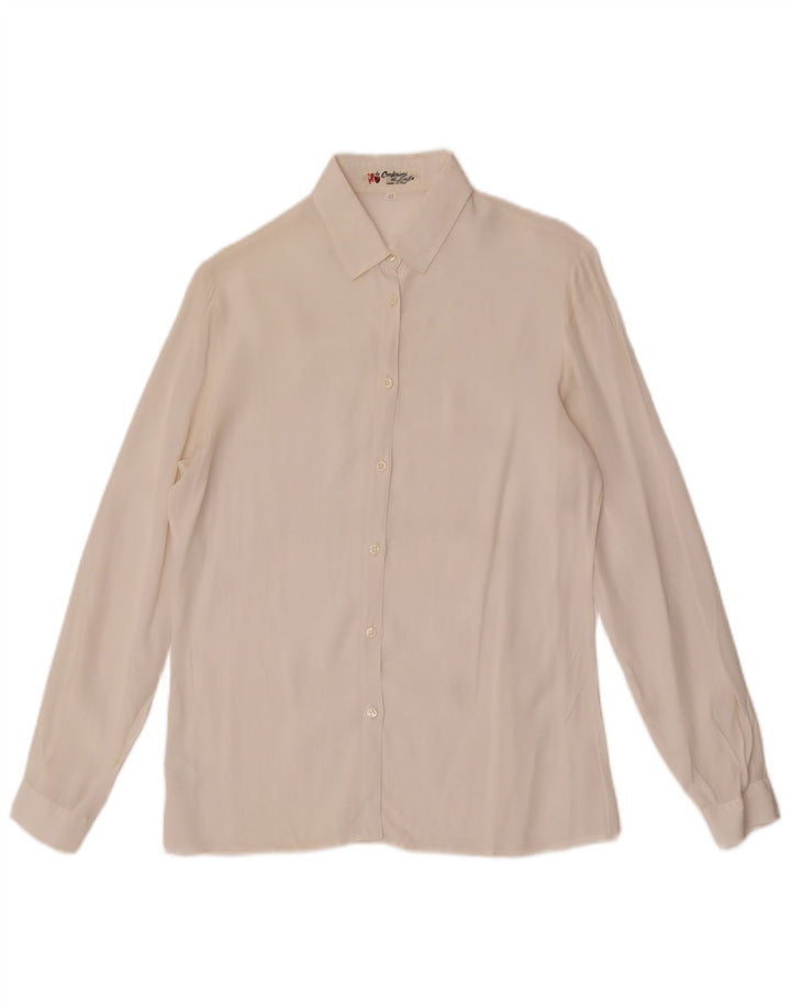 Confezioni Di Lusso Chemise Femme IT 42 Acétate Blanc Moyen
