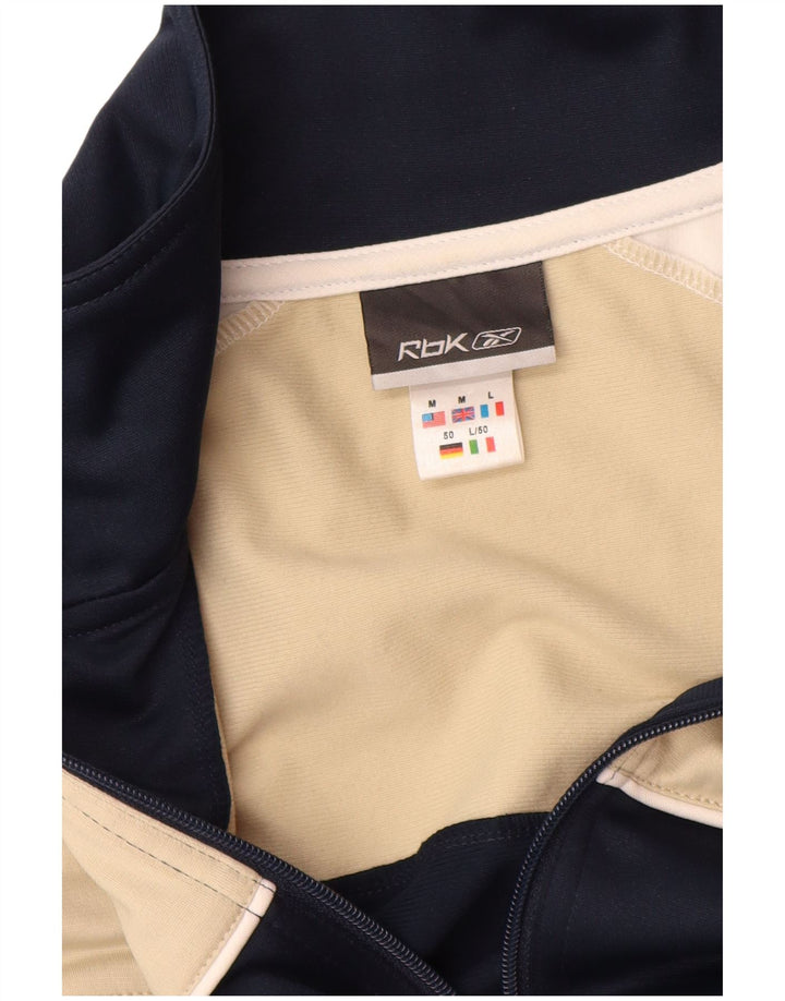 REEBOK Veste de Survêtement Homme Bleu Marine Moyen Colorblock Polyester