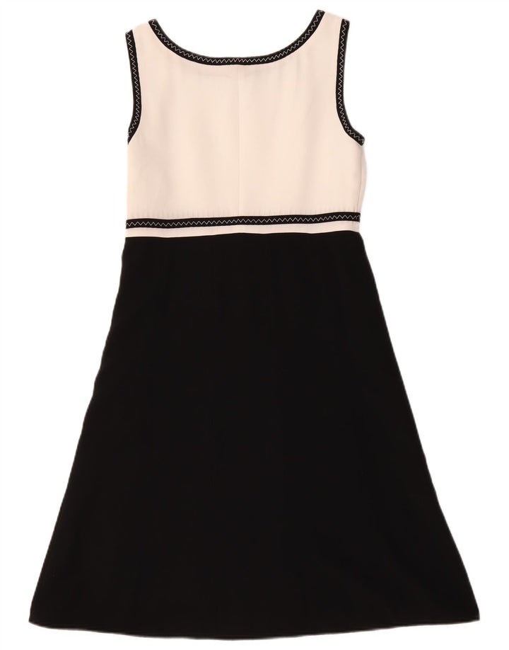 Luisa Spagnoli Robe trapèze pour femme IT 42 Noir moyen colour block