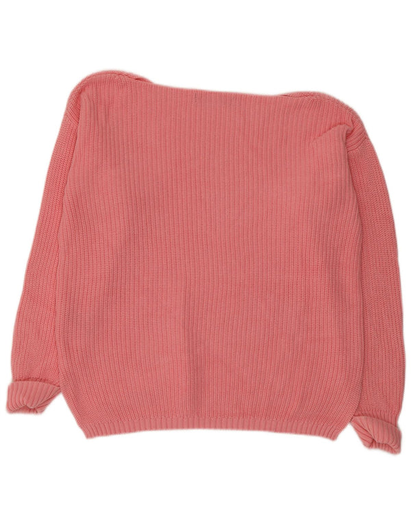 Marks & Spencer Pull surdimensionné à col bateau pour femme UK 10 Petit Rose