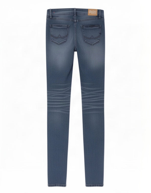 Superdry Jean Skinny Femme W29 L32 Bleu Coton