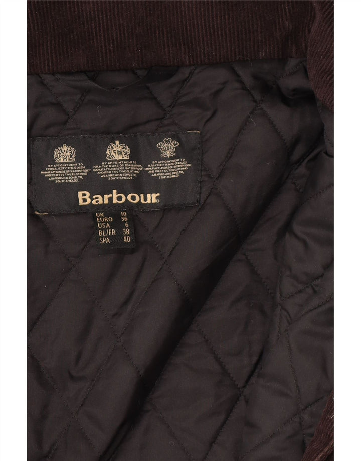 BARBOUR Womens Hooded Windbreaker Coat UK 10 Small Red Vintage Barbour and Second-Hand Barbour from Messina Hembry 