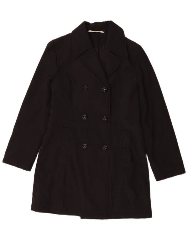 Marks & Spencer Manteau croisé St. Michael pour femme UK 8 Small Noir