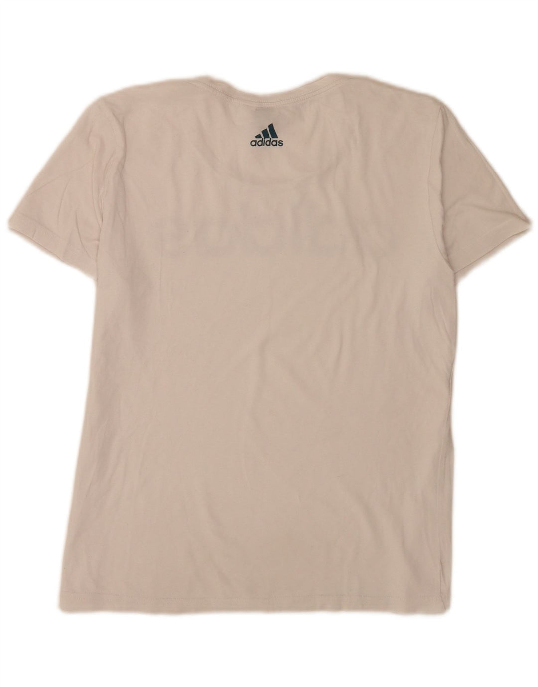 Adidas T-shirt graphique régulier pour femme UK 12 Blanc moyen