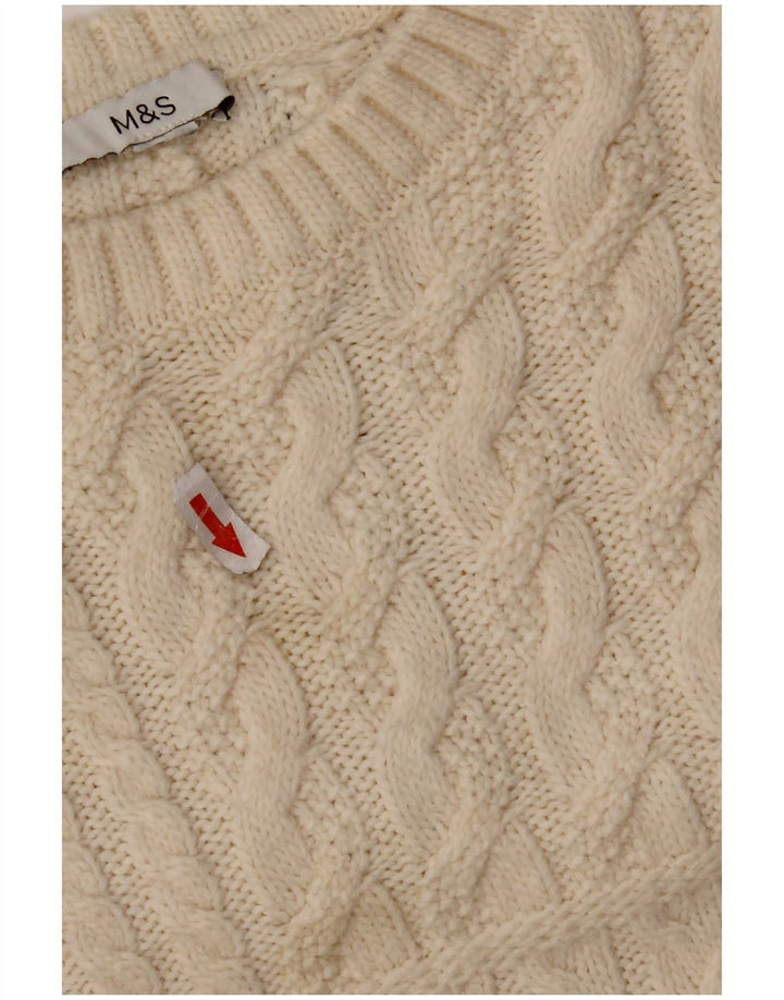Marks & Spencer Pull surdimensionné à col rond pour femme UK 18 XL Blanc