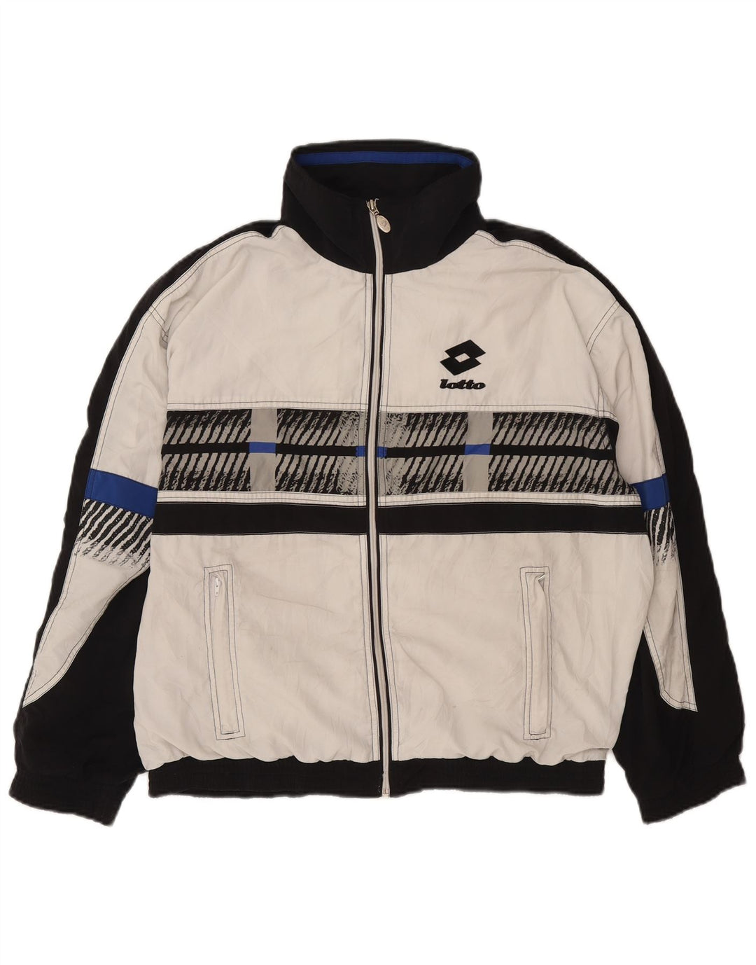 Lotto Veste de survêtement pour homme Large Noir Colorblock Polyester