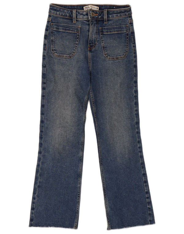 Zara Jean bootcut taille haute pour femme EU 34 2XS W24 L26 Bleu
