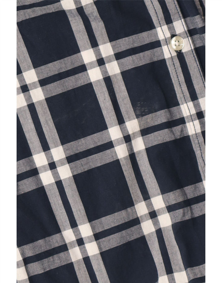 Jack & Jones Chemise à Manches Courtes Homme Bleu Marine Moyen à Carreaux Coton