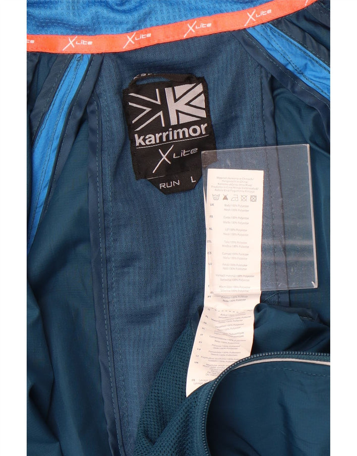 Karrimor Veste de survêtement pour homme UK 40 Large Bleu Colorblock Polyester