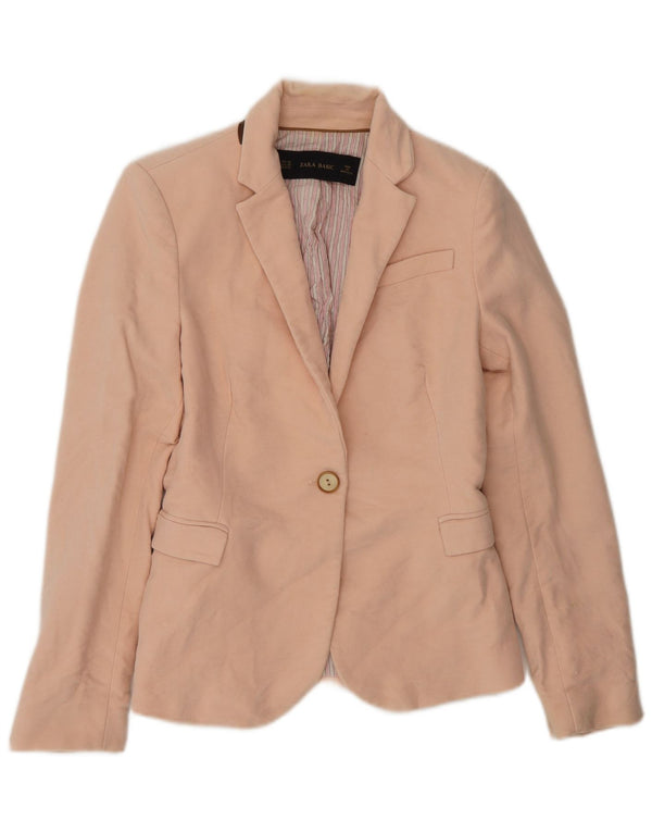Zara Veste blazer à 1 bouton pour femme UK 6 XS Rose
