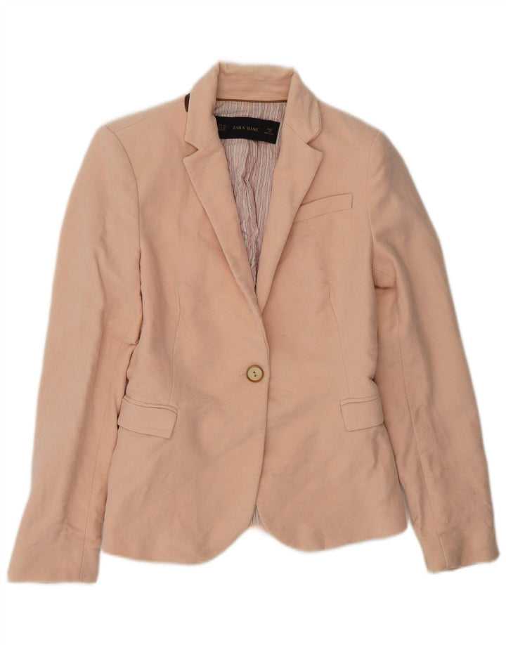 Zara Veste blazer à 1 bouton pour femme UK 6 XS Rose