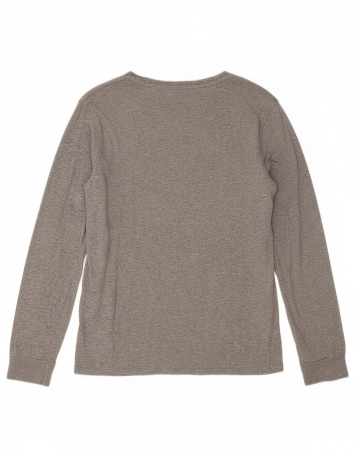 LEVI'S Mens Graphic Top Long Sleeve Medium Grey Cotton