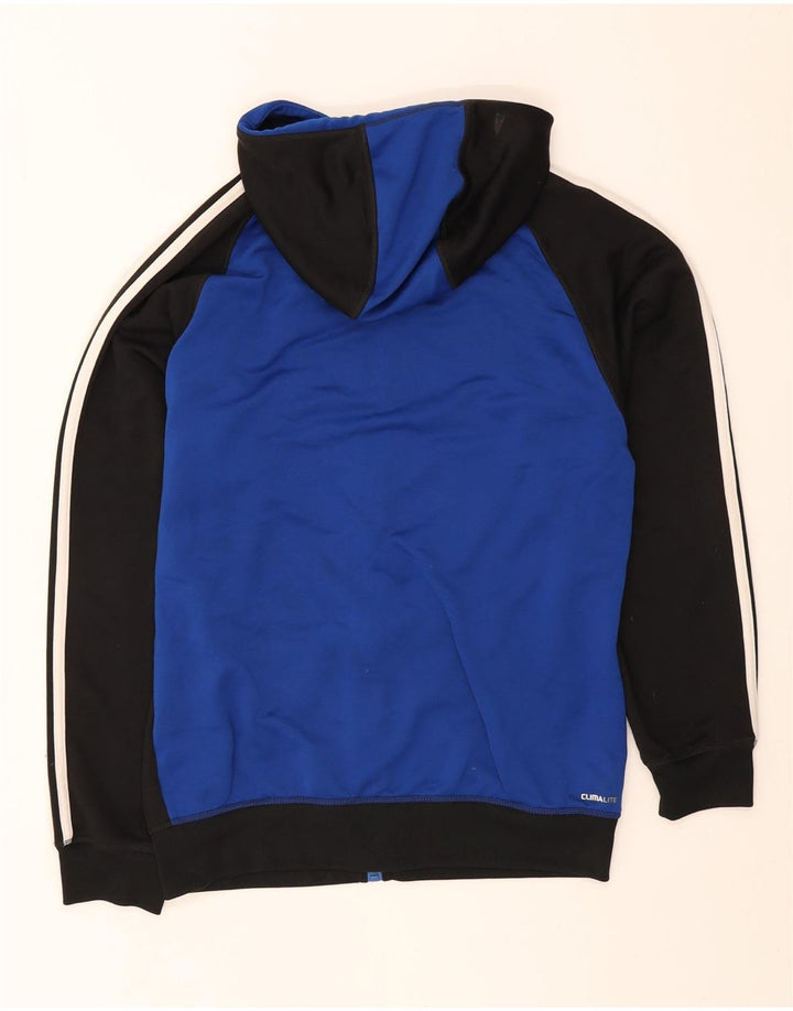 Adidas Pull à capuche zippé Climalite pour homme en polyester color block noir moyen