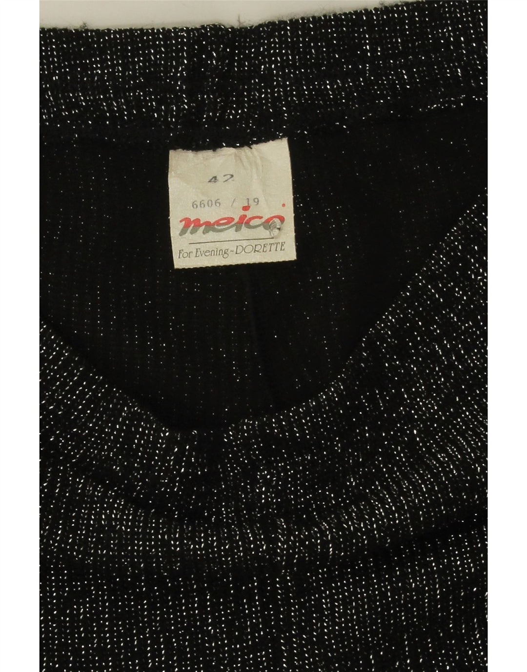 Meico Legging Femme IT 42 Moyen Noir Moucheté Polyacrylique