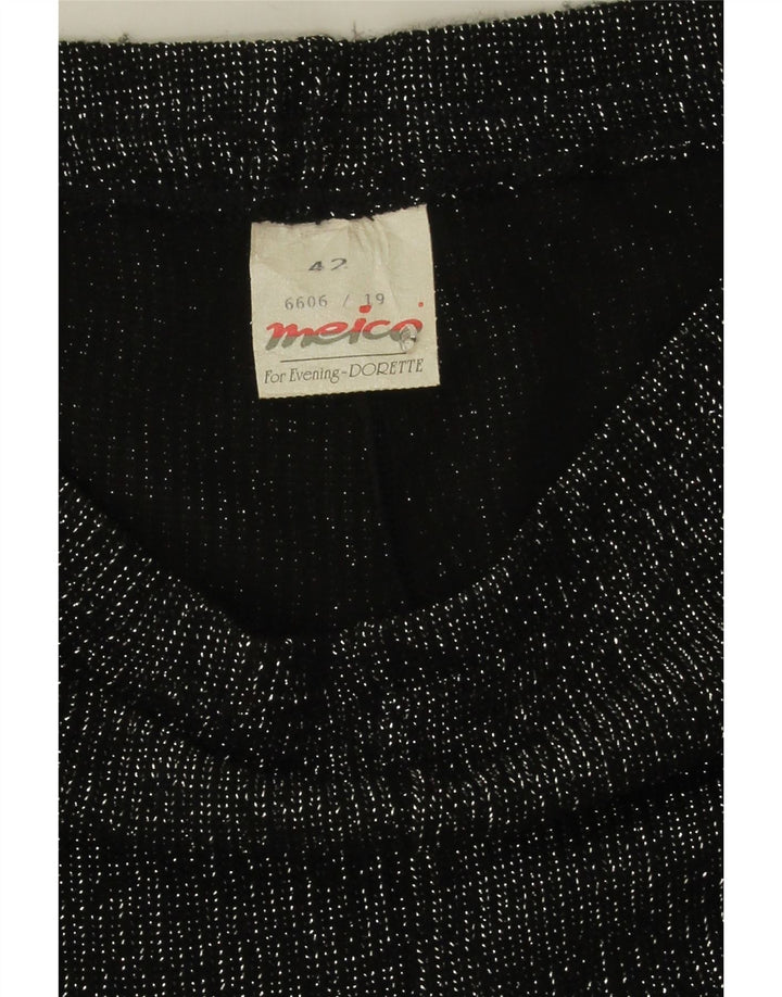 Meico Legging Femme IT 42 Moyen Noir Moucheté Polyacrylique