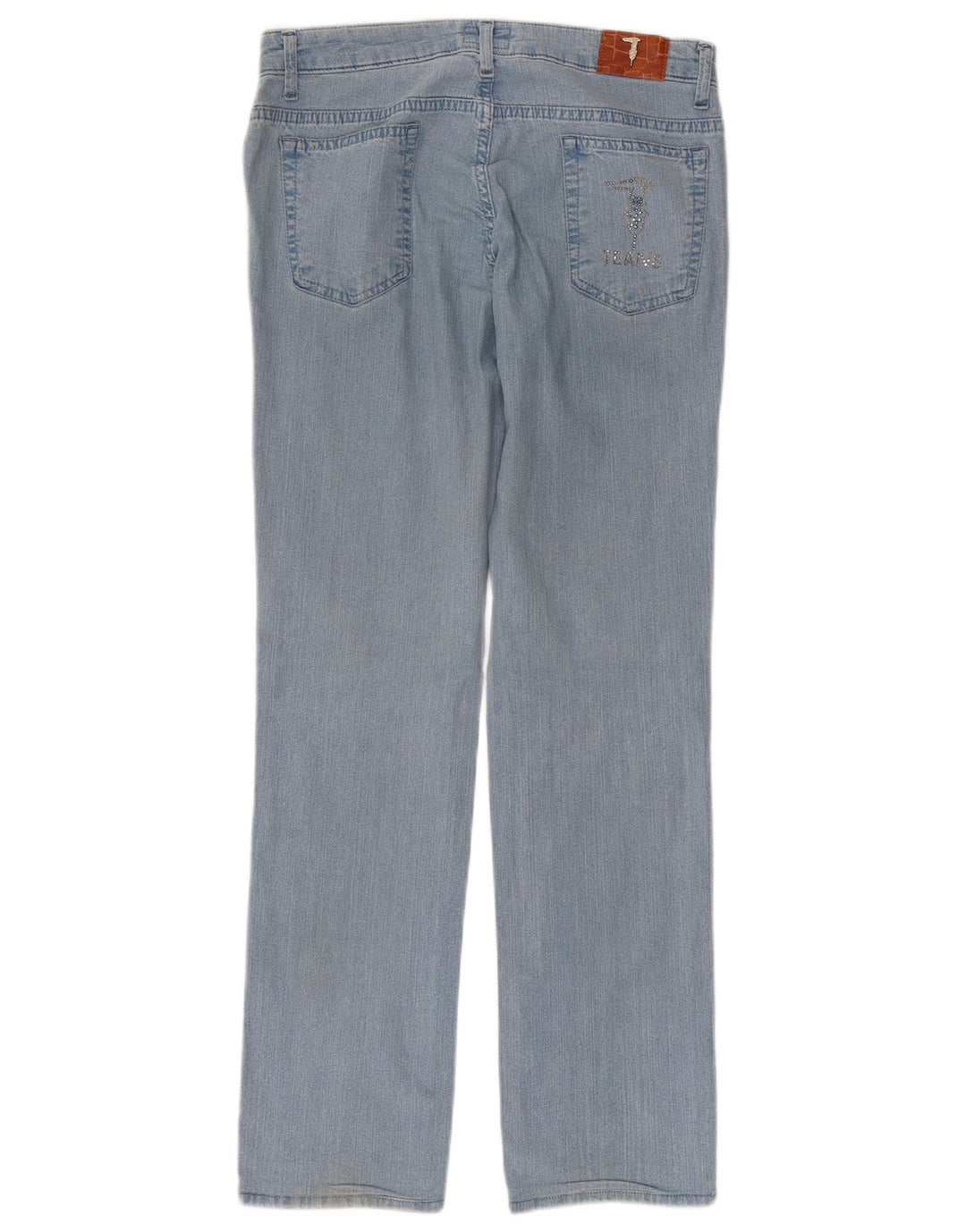 TRUSSARDI Womens Straight Jeans W27 L29 Blue Cotton