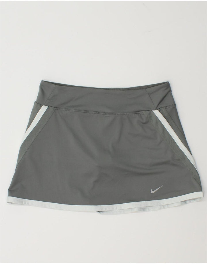 Nike Womens Dri Fit Skort UK 14 Large Gris Colorblock Polyester