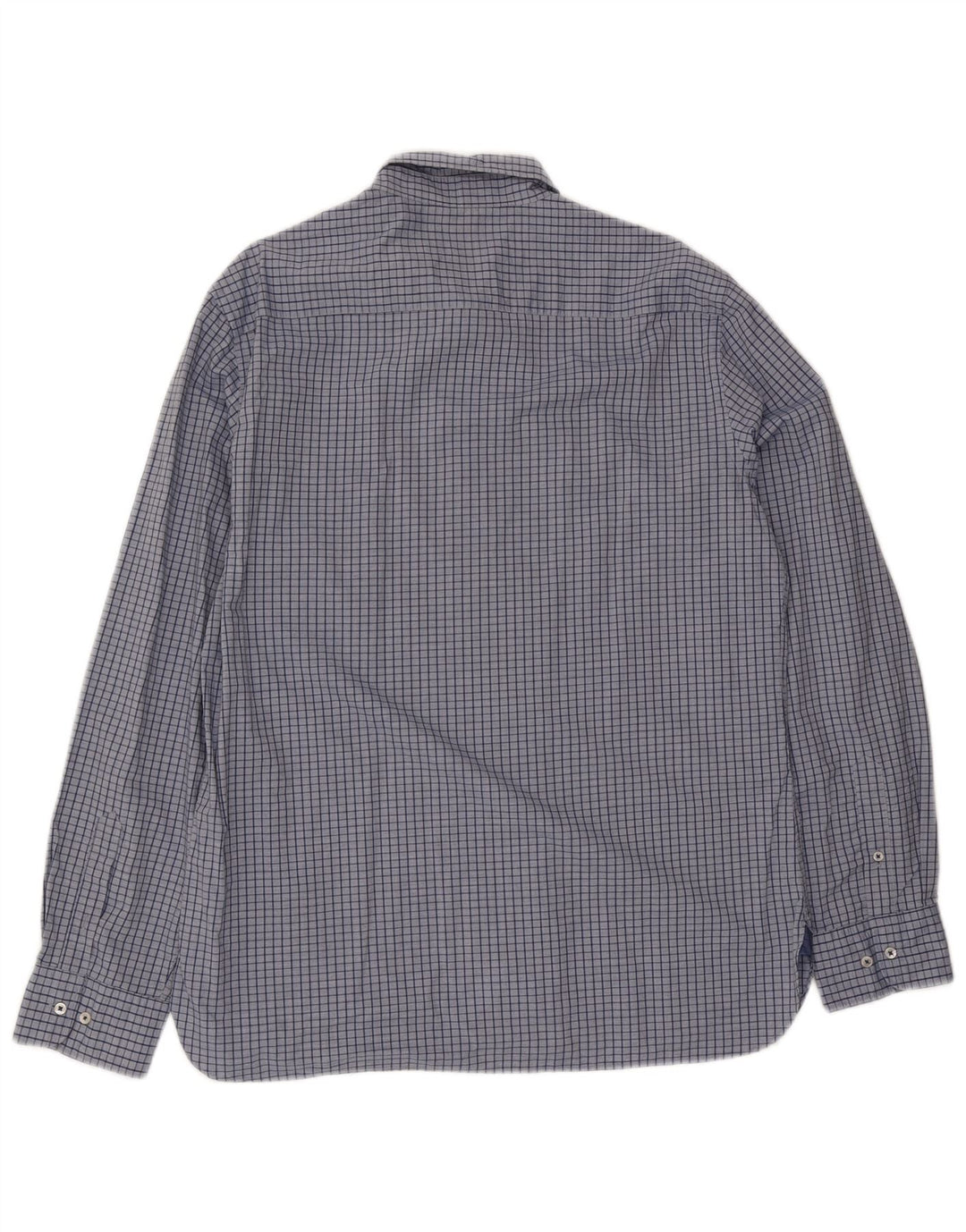 Massimo Dutti Chemise décontractée pour homme XL en coton à carreaux bleus