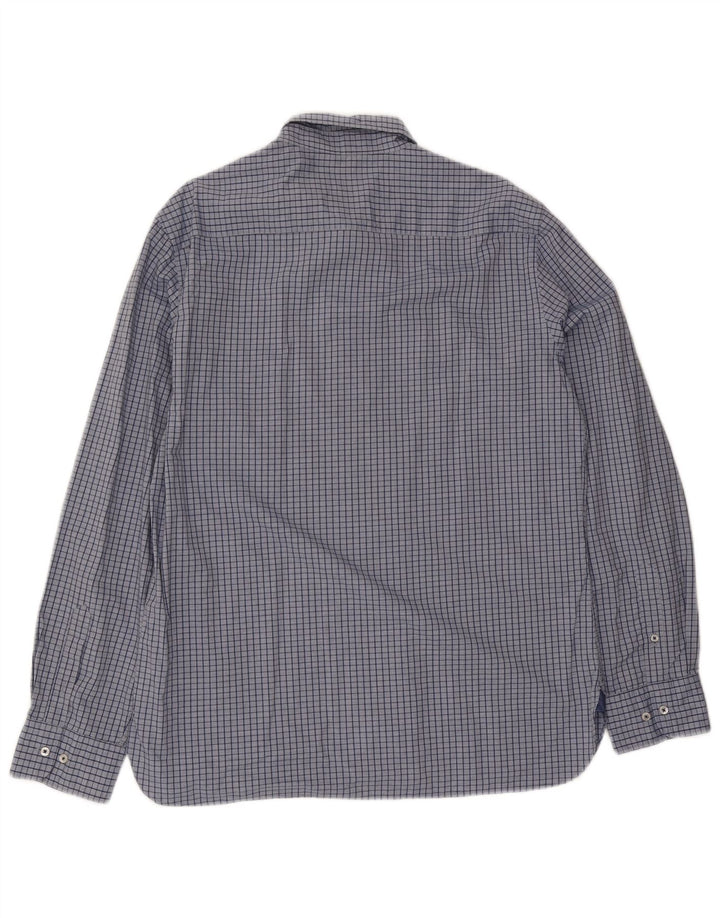 Massimo Dutti Chemise décontractée pour homme XL en coton à carreaux bleus