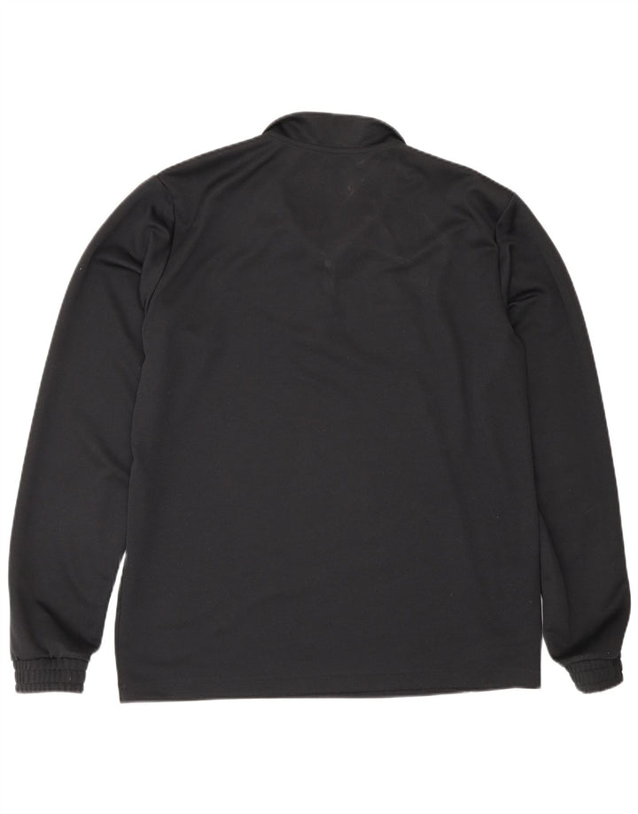 Adidas Haut à col zippé à manches longues pour homme Grand noir Polyester Sports