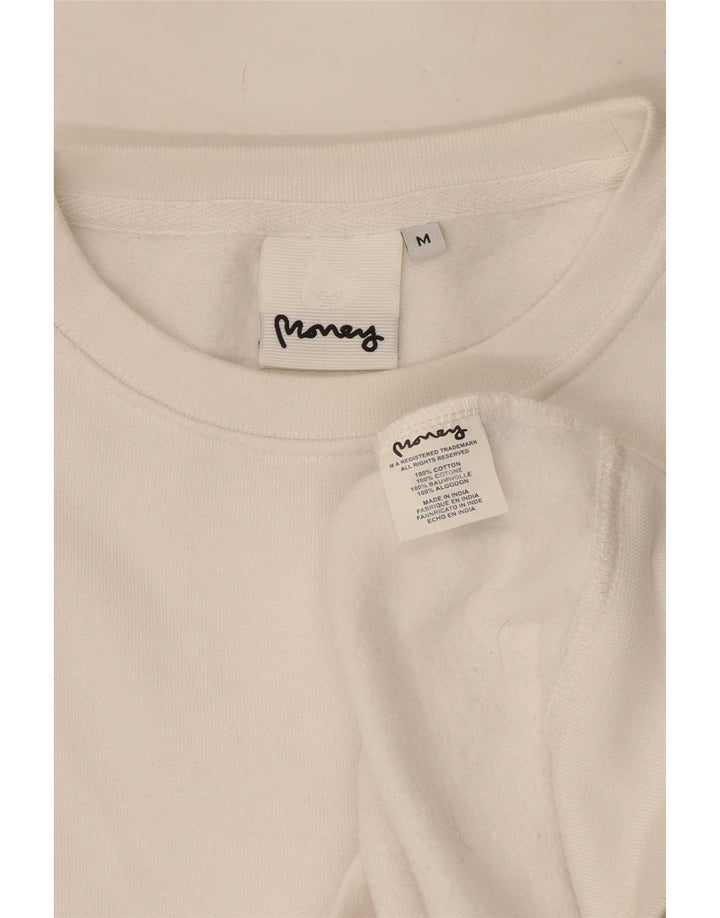 Money Sweat-shirt pour homme en coton blanc moyen