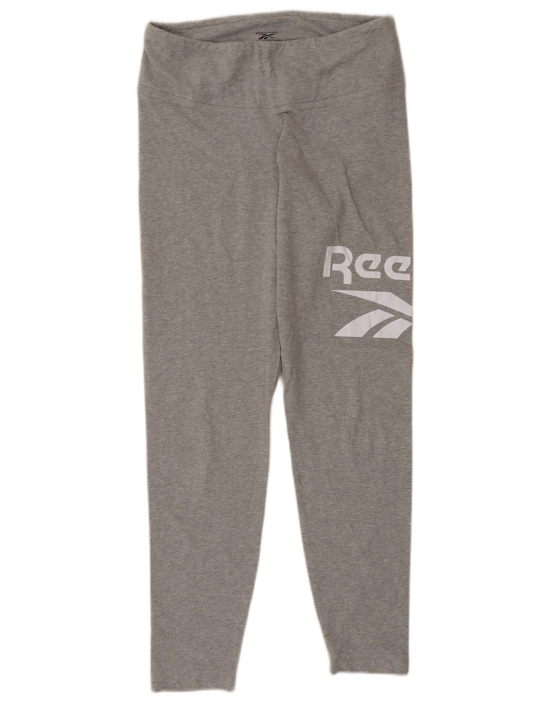 Reebok Leggings Graphic Femme UK 12/14 Gris Moyen Coton