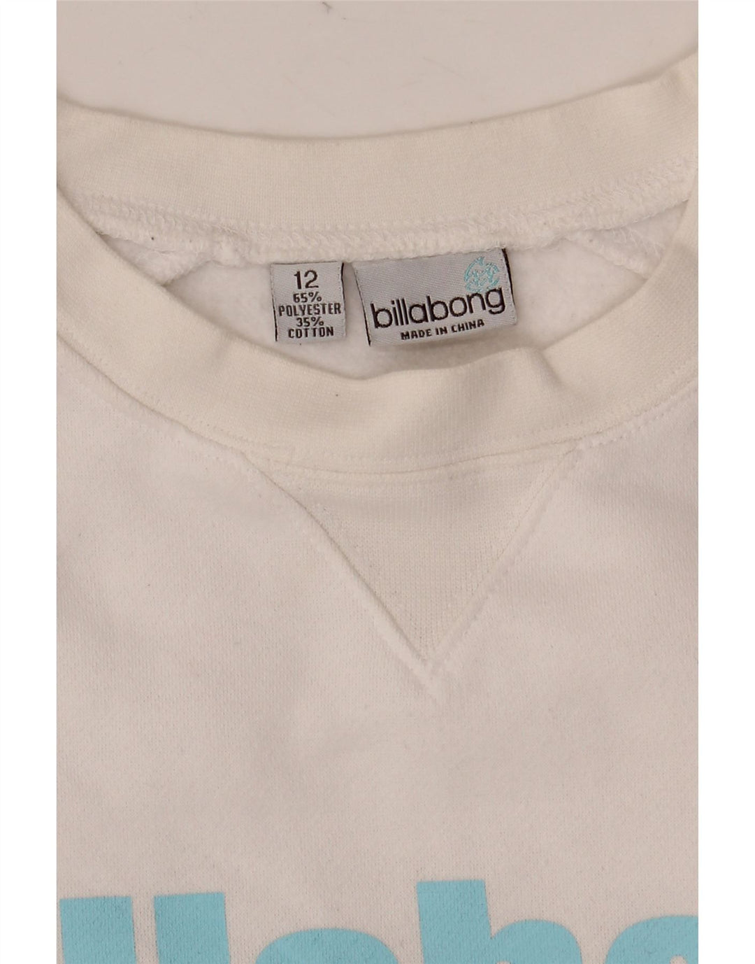 BILLABONG Sweat-shirt graphique pour femme UK 12 Polyester blanc moyen