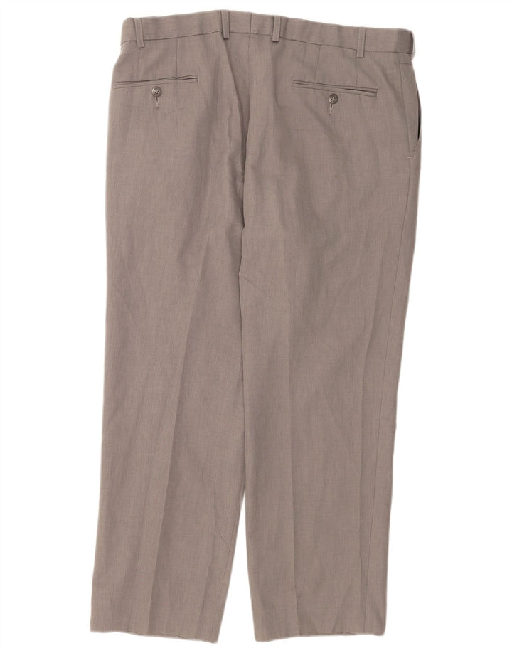 Marks & Spencer Pantalon Chino Droit Homme W38 L28 Gris Polyester