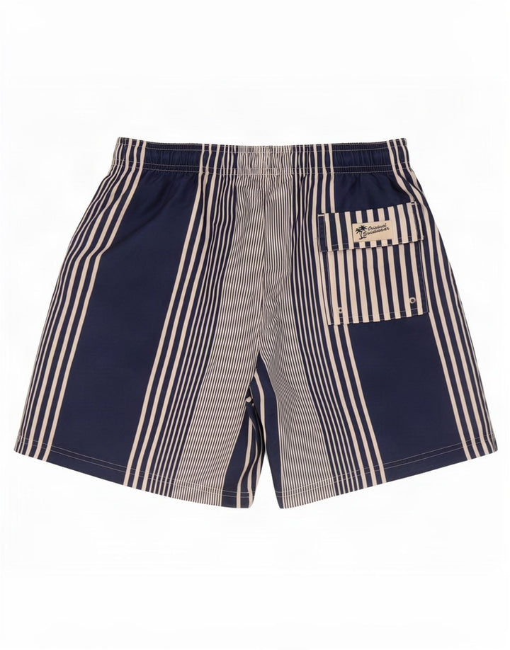 Marks & Spencer Short de bain homme grand bleu marine rayé polyester