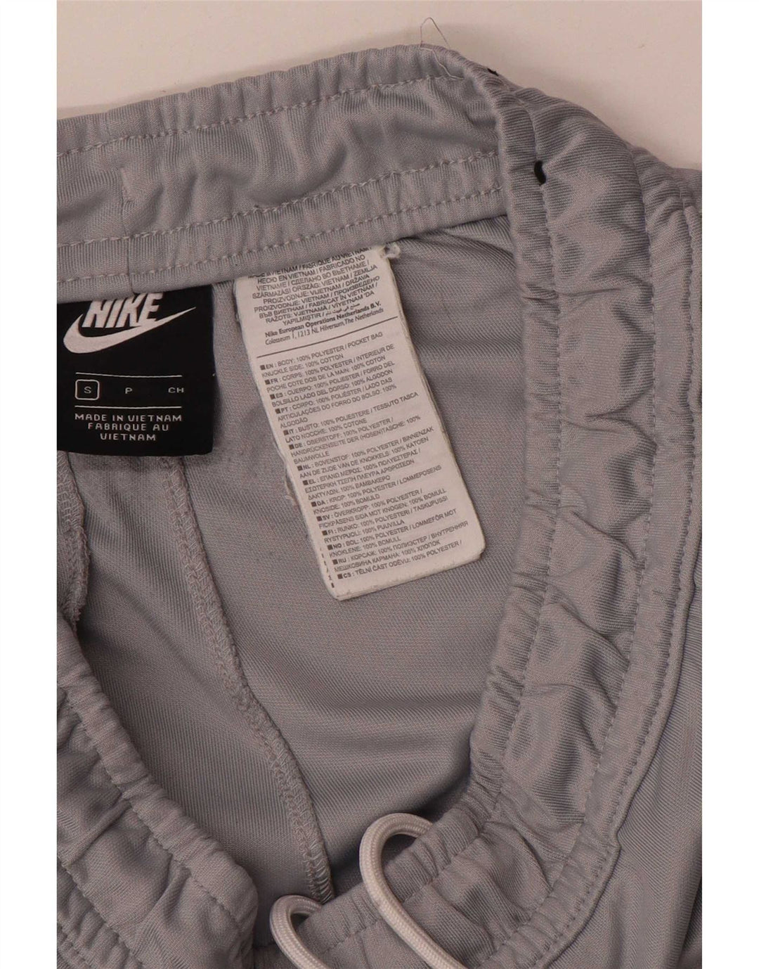 Nike Pantalon de survêtement graphique pour homme Small Gris Colorblock Polyester